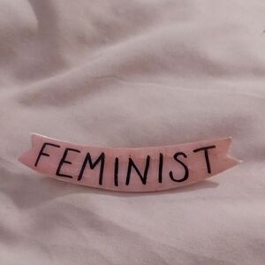 Pink Feminist Pin